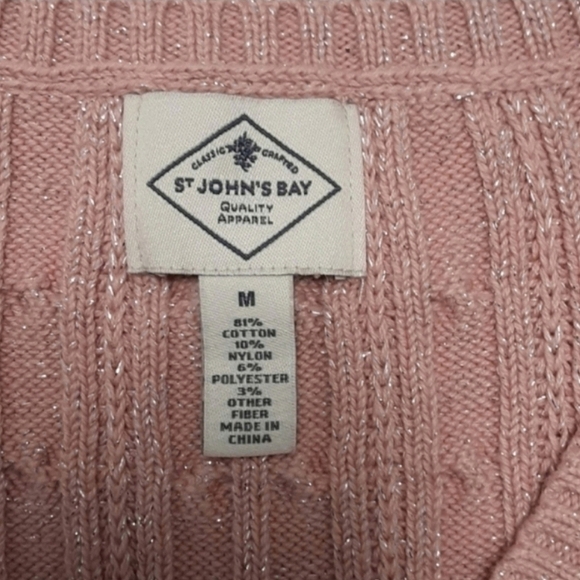 St Johns Bay V Neck Fitted Sweater Womens Medium - Picture 6 of 9